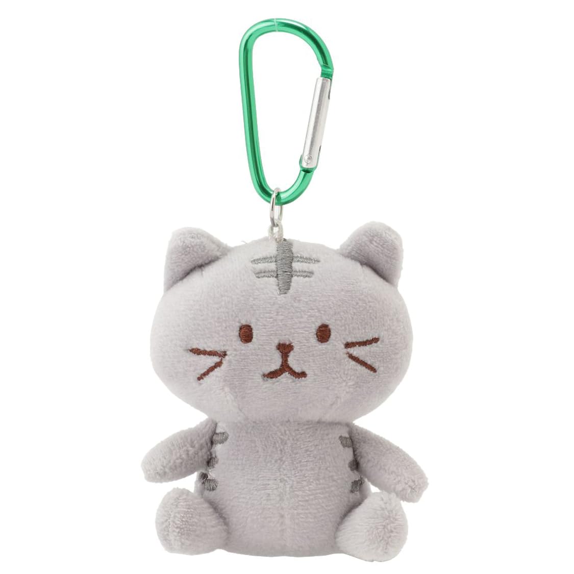 [FUKU FUKU NYANKO] Mascot Keychain, Plush Cat, Cute Gift, Character, Carabiner Included, 8cm Long, Go-Around Mascot, Fukufuku Nyanko, Happin s