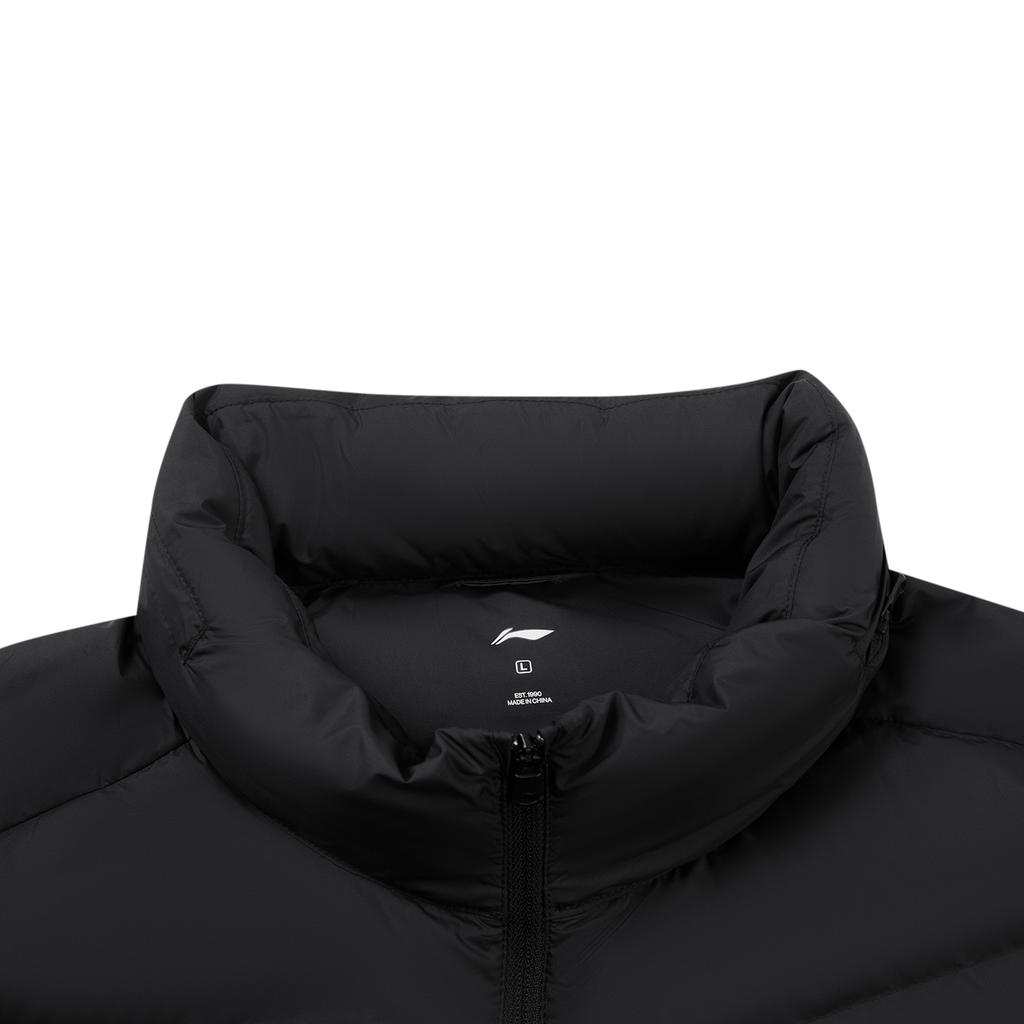 Li Ning Fitted Stand Collar Logo Short Down Jacket Men Outerwear AYMV221-4