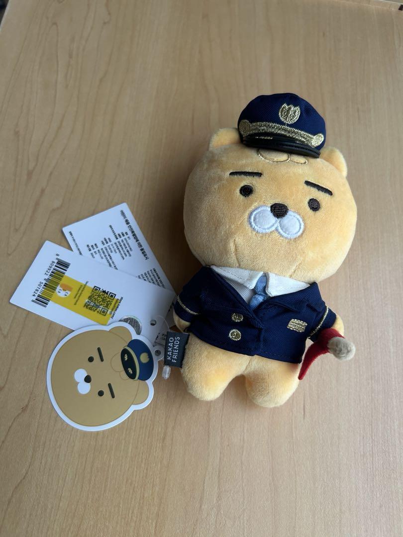 

[USED] Limited Edition KAKAO FRIENDS Ryan Police Plush Toy with Tag