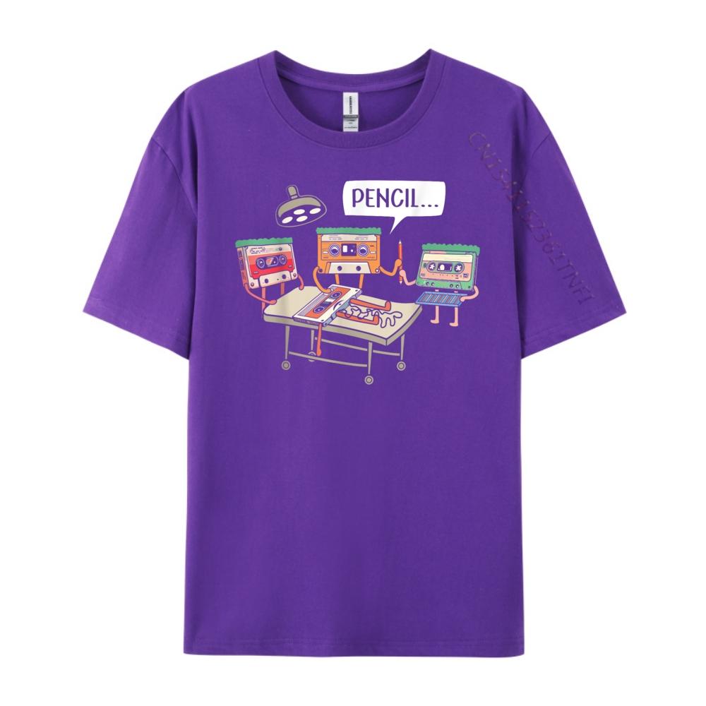 Vintage Cassette Tape 80s Music Lover Funny T Shirts Men Mens Clothing 2025 Outdoor Streetwear Short Sleeve