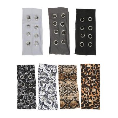Set da 3/4pz Fasce Larghe Elastiche Punk Rock Accessori per Capelli Design con Occhielli Vuoti per Attività Sportive