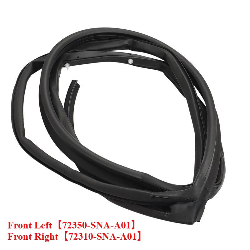 Car Front Left/ Right Door Rubber Seal For Honda Civic Sedan 2006-2011 Replaces 72350-SNA-A01 72310-SNA-A01