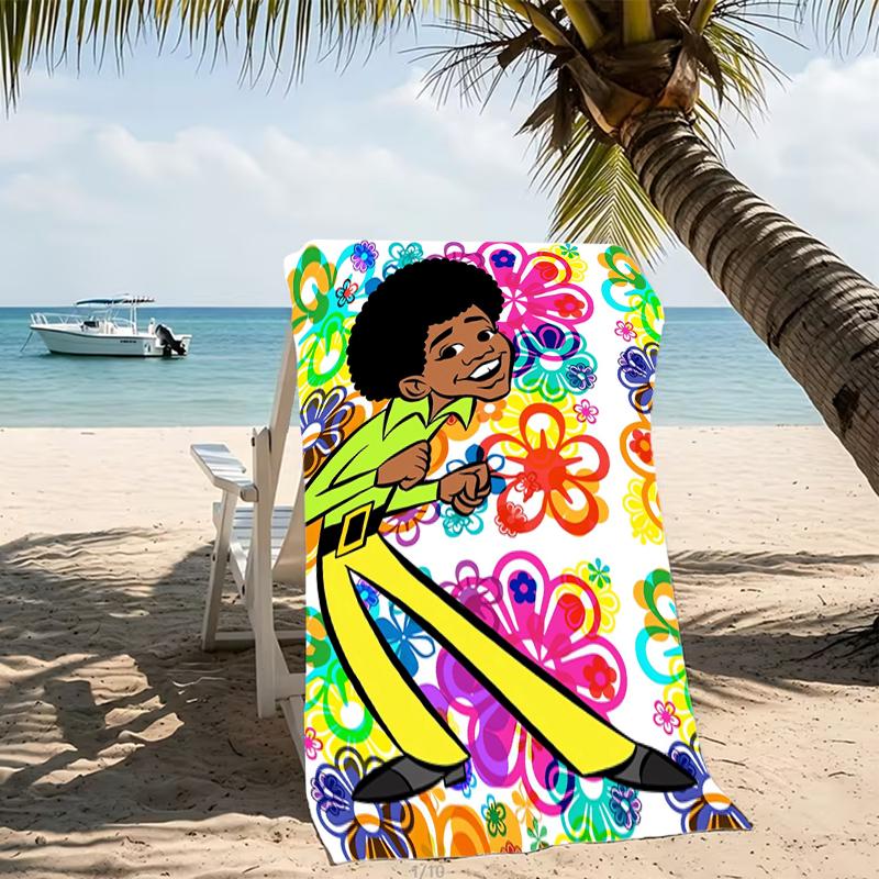 Beach Towel with The Jackson Pattern - soft,absorbent,machine washable Lightweight&Modern,swimming,Travel Essentials