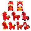 2026 Horse Doll New Year Decorations Soft Cloth New Year Blessings Horse Ornament Symbol of Wealth Happiness Car Horse Ornament