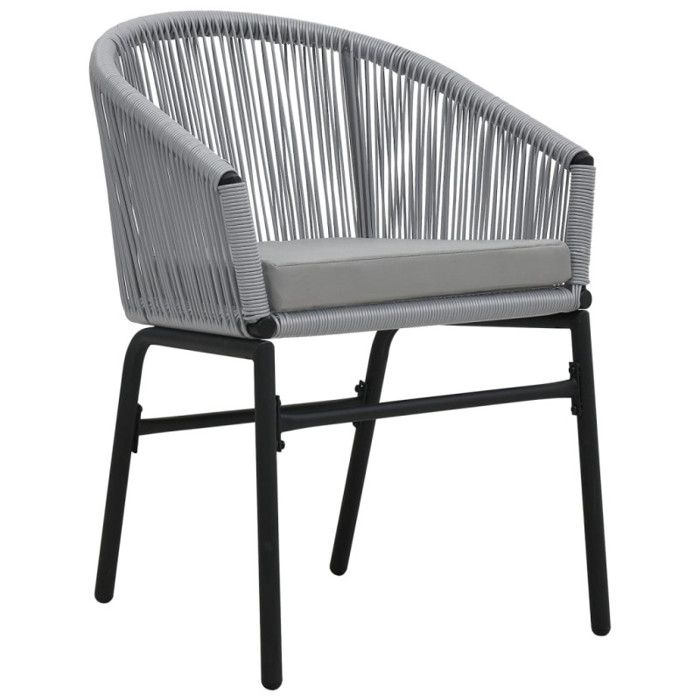 VidaXL Garden Chairs 2 Pcs Anthracite PE Rattan 48137