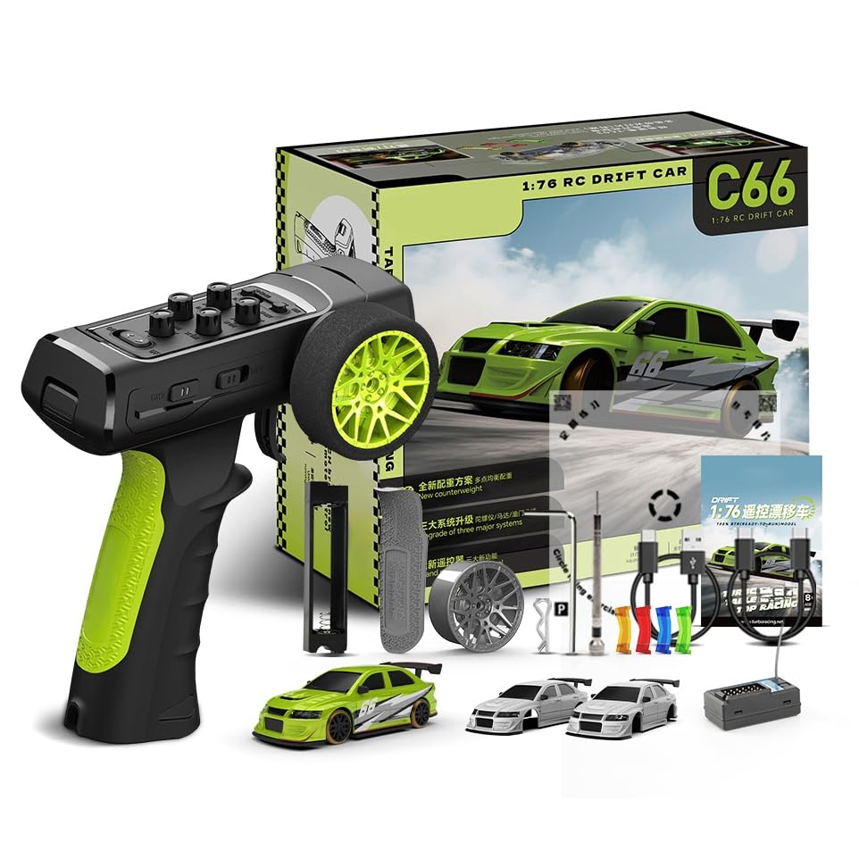 

ARRISHOBBY C66 Drift Car Mini RC Car with 30 Minutes Continuous Drift Technical Standards Proportional Full Set with P36 Transmitter 176 - 1/76