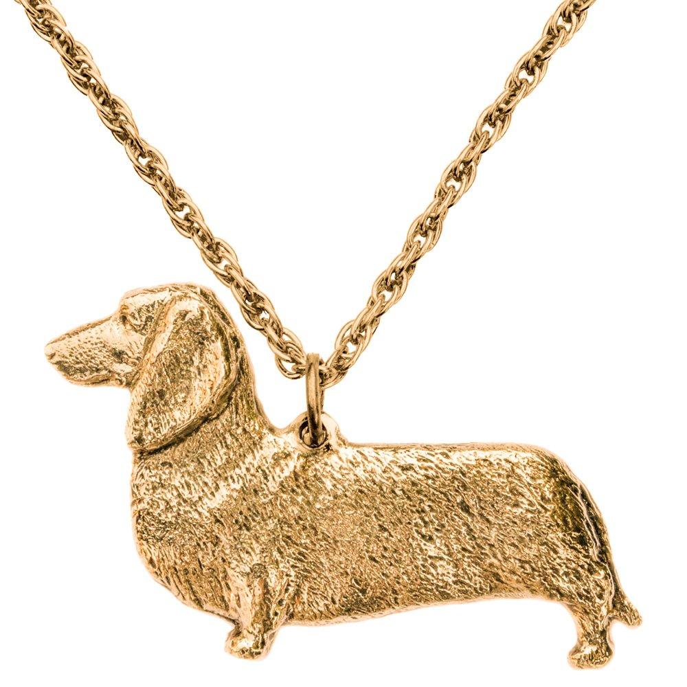 Dachshund (Smooth Coat) - British-made Art Dog Pendant Necklace Collection