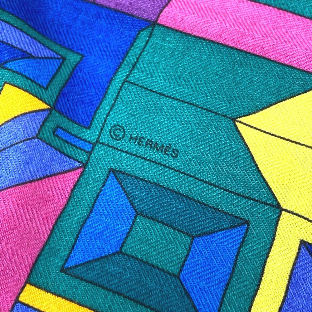 Hermes LE FIL DARIANE (Ariadne's Thread) Calle Jean 140 Large Shawl Stole Scarf