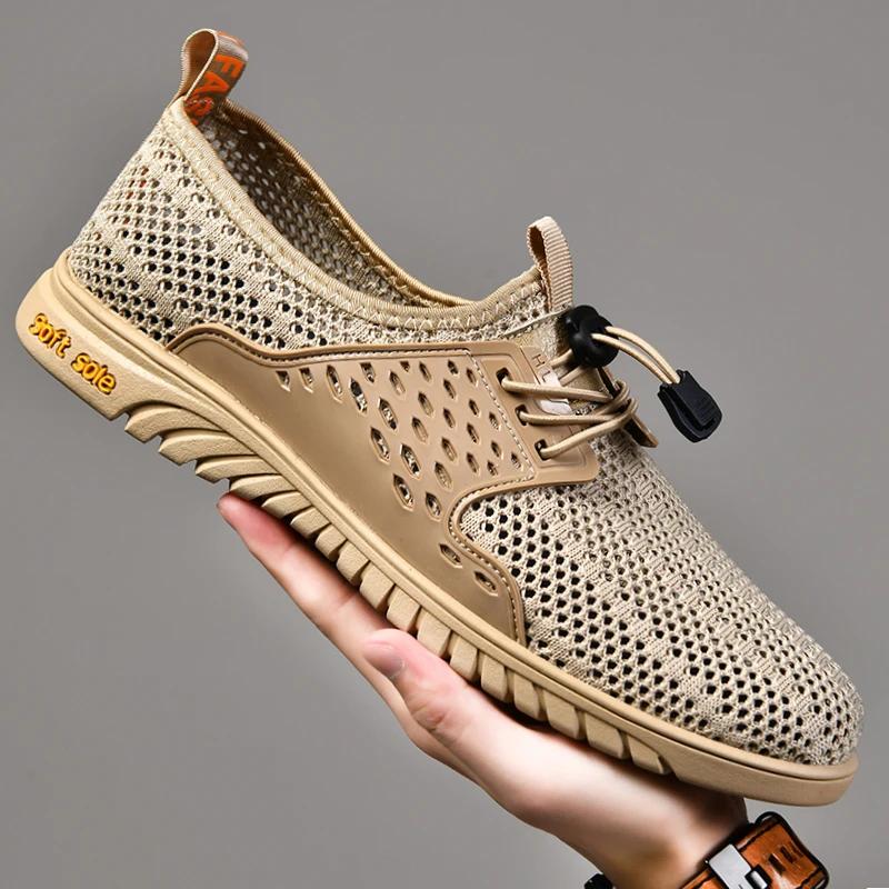 Fashion New Spring Summer Mens Casual Shoes New Comfort Mesh Breathable Sneakers High Quality Men Shoes Zapatos Hombre Plus Size 37-47