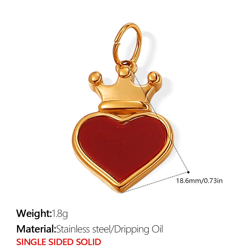 European & American Heart Pendant Necklace & Bracelet Set, Stainless Steel 18K Colorfast Jewelry for Women