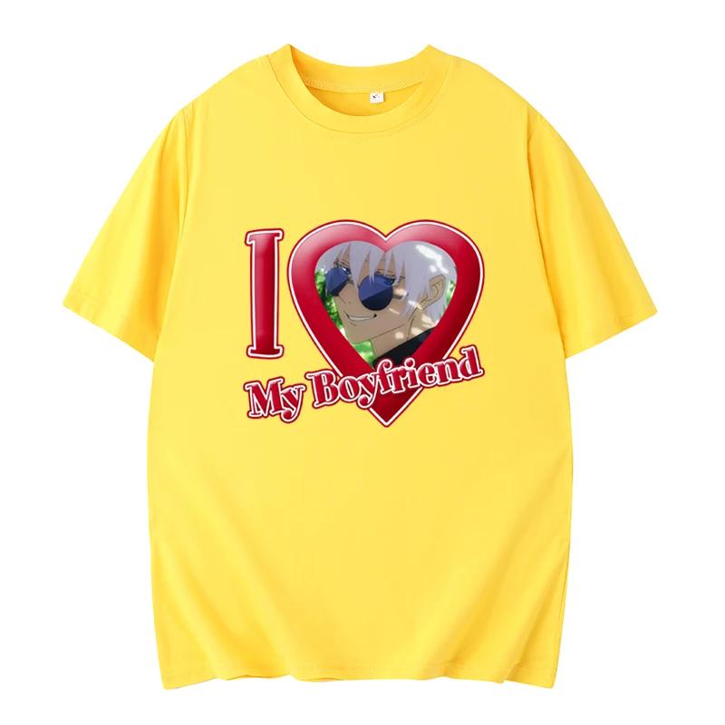 Funny Tops My Boyfriend Gojo Satoru Tričko Módní Estetický potisk Tričko Oversized Ženy Muži Tričko Dárek pro něj