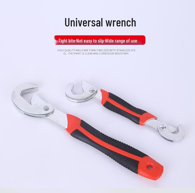 Universal Multi-Functional Adjustable Pipe Wrench Set for Bathroom and Open-End Applications Small Universal Wrench No Package