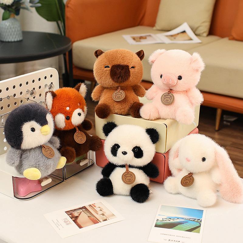 15cm Trendy Toy Xiangdun Garden Panda Cute Sitting Animal Plush Doll Cute Desk Companion Toy Office Decoration Study Buddy