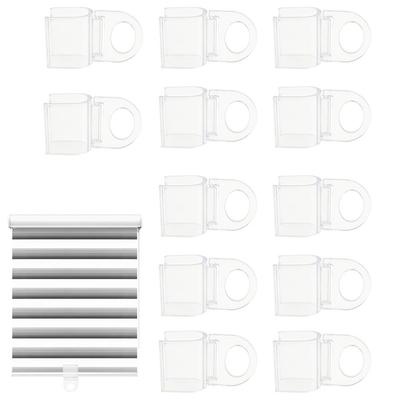 12 Pack ABS Material Roller Shades Pull Down Clips, Lifting Clam, Hook Handle Grip Pull Suitable For Cordless Roller Blinds