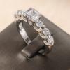 Exquisite Copper Color Inlaid White CZ Women's Set of Rings Geometry Daily Wear Party Zircon