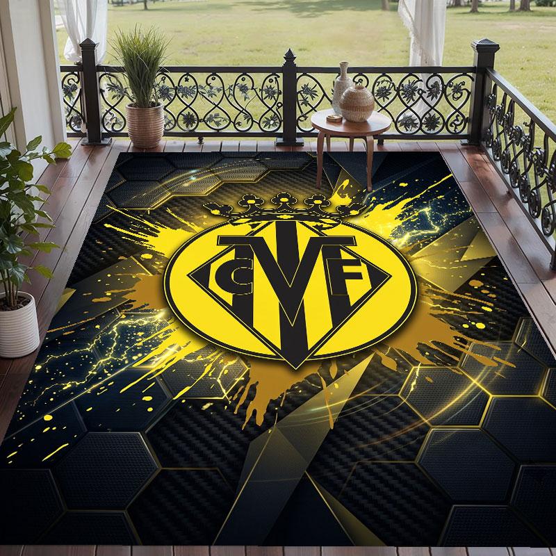 Soft Floor Carpet Villarreal FC Pattern Area Rug Decorative Mat For Home Room Decoration