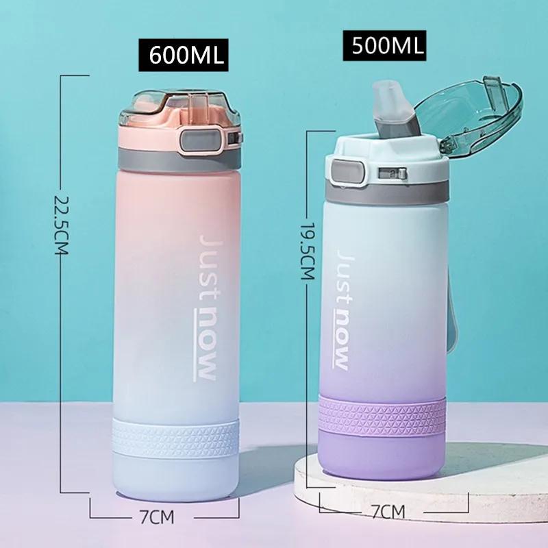600ml Nieuwe Mode Waterfles Gratis Verzending Artikelen Draagbare Buiten Shaker Sport Schattig Drinken Plastic Waterflessen Voor Meisjes