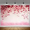 2D Hanging Pink and Red Rose Floral Backdrop Photography Banner