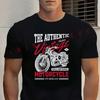Black The Authentic Vintage Motorcycle Design Cotton T-Shirt New  Casual O-neck Short Sleeve Tees
