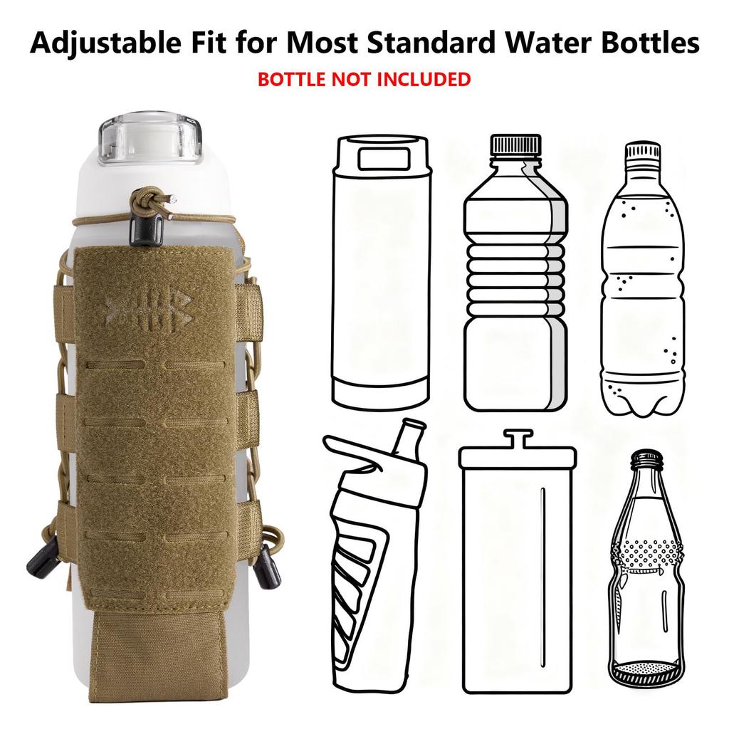 Bassdash Taktische Wasserflaschentasche Faltbar MOLLE-kompatibel mit Schultergurt
