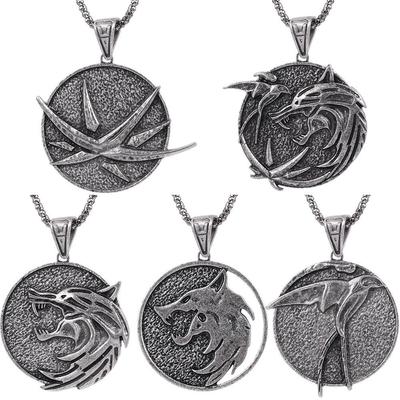 Κολιέ Hiphop Wolf Hunter Pendant Witcher Wizard 3 κρεμαστά κοσμήματα