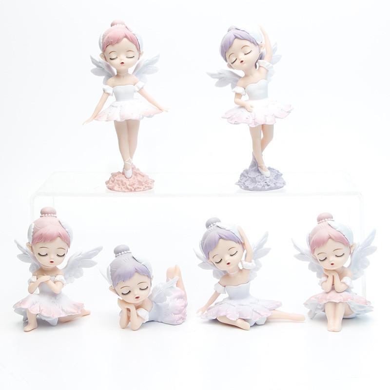 Charming Blind Box Pvc Ballet Angel Model For Desk Or Cake Decoration