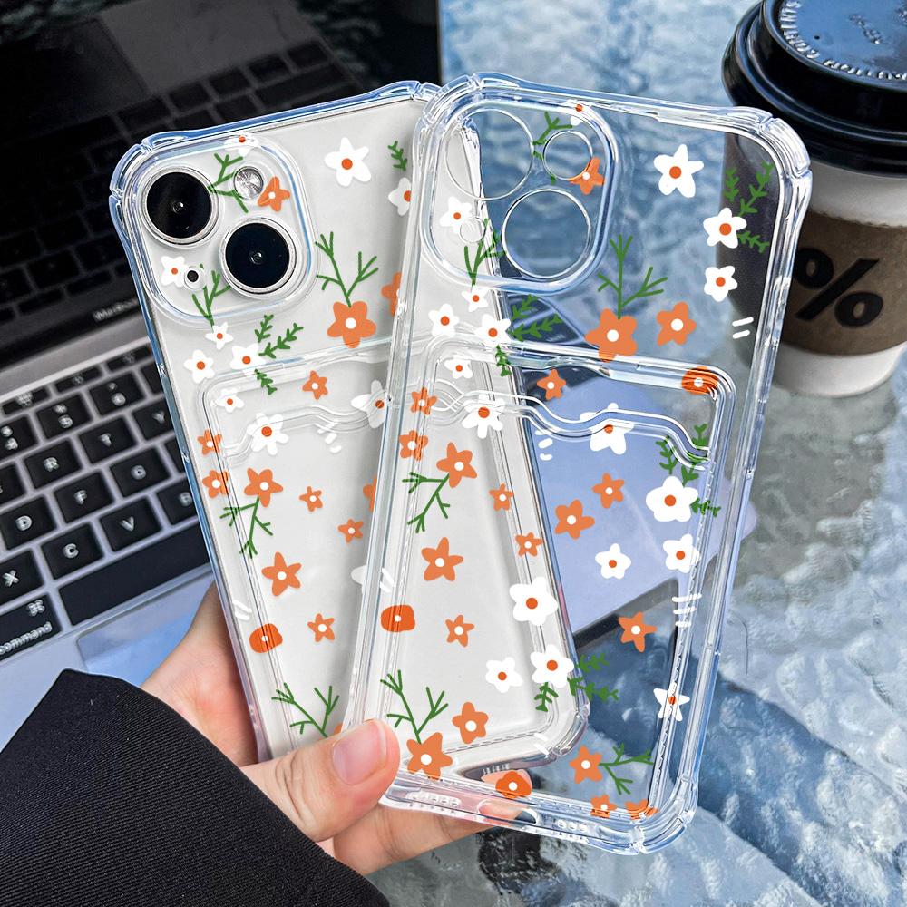 Card Phone Case for iPhone 11 13 XR 15 14 Pro Max iPhone 12 16 7 8 Plus XS Max Samsung S24 S23 A15 A55 A05 A54 Redmi 12 13C 13 9 Cartoon Protection