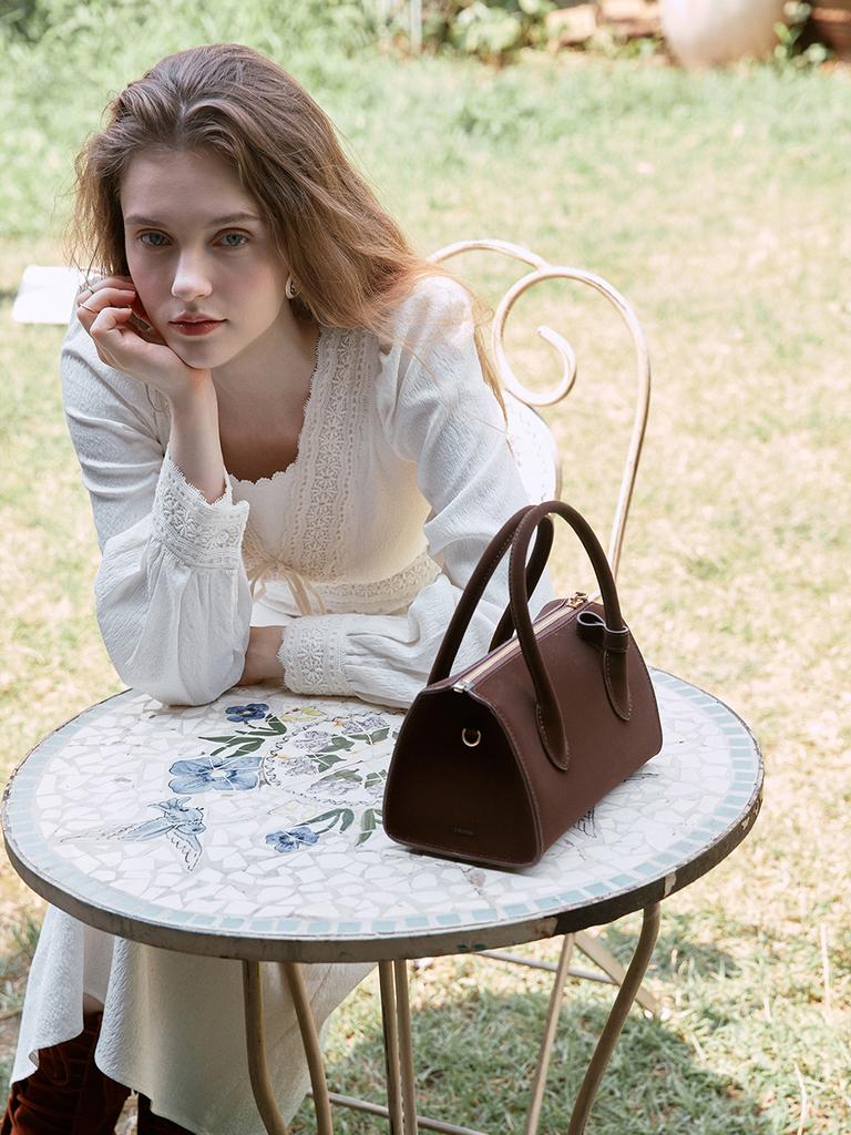 Lenina Bessie Mini Tote Cross Bag_Brown