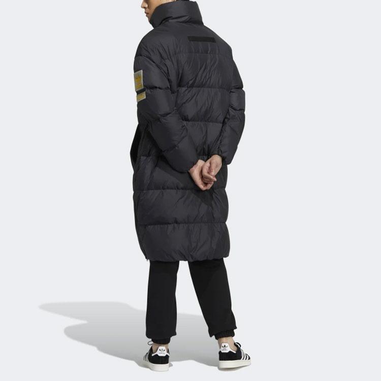 adidas originals Hvy Fil Dwn Jkt Long Stay Warm Detachable hooded down Jacket Black Men's H58055