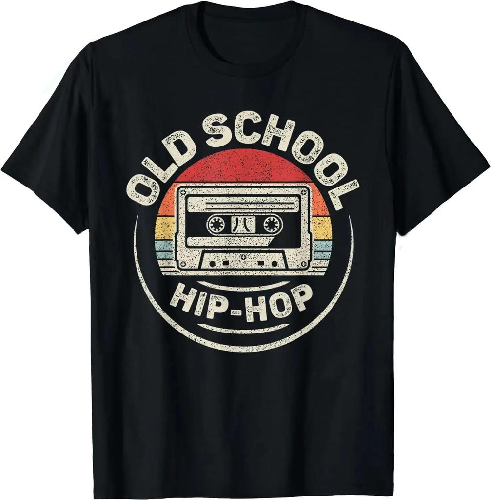 Retro Old School Hip Hop 80s 90s Cassette Music Tshirt Men Summer Fashion Tshirt Casual Streetwear Oneck Printed T Shirt
