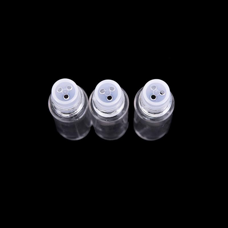5 szt. Mini przezroczysty 3 ml pusty pojemnik na puder sypki plastikowa butelka z sitkiem z 3 otworami wielokrotnego napełniania do cieni do powiek kosmetyków