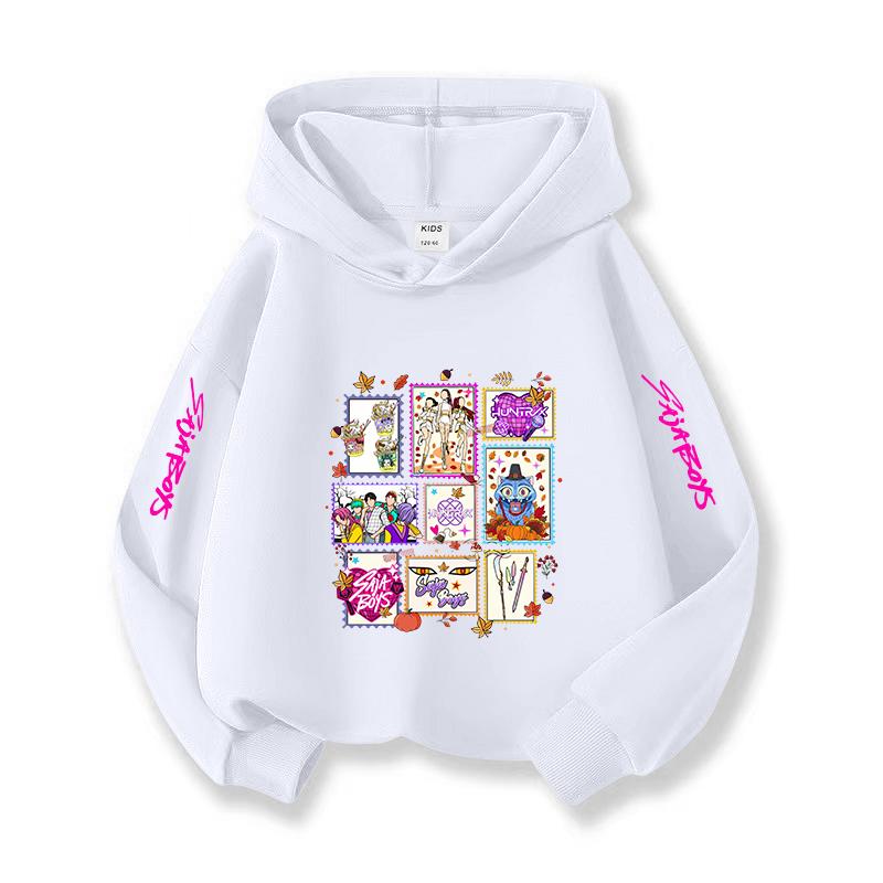 Kpop Korean Style Christmas Holiday Casual Children's Hooded Sportswear Halloween Witch Hunting Fan Fashion Girl Top