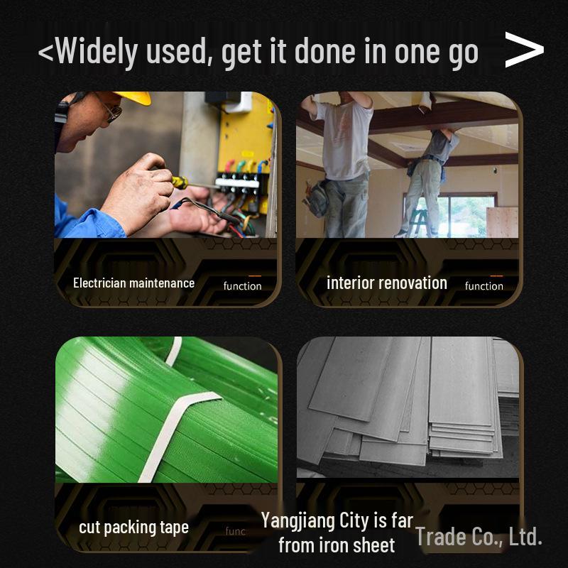 Heavy Duty Tin Snips - Multifunctional Dragon Bone Shears for PVC, Wire, Ducts, and Steel Strip Cutting