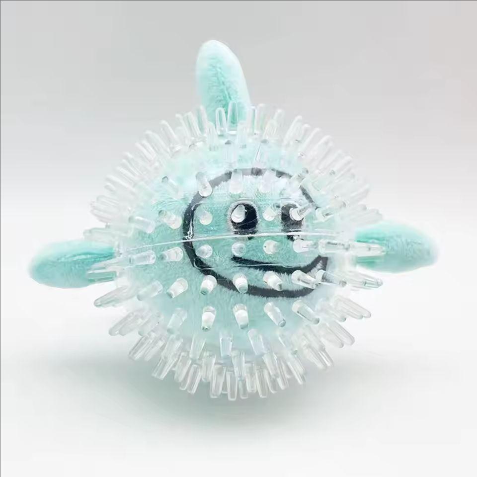 

Dog Chew Spike Ball Toy - Teeth Cleaning & Tartar Control Pet Supplies Bite-Resistant Durable Dog Toy to Relieve Boredom