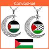 Elegant Handcrafted Retro Pendant Necklace With Hollow Moon Design Geometric Style 15g