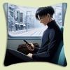 Levi Ackerman Attack On Titan Pillow Covers Cartoon Sofa Decorative Home Double-Sided Printing Short Plush Cute Cushion Cover