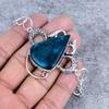 Neon Blue Apatite Gemstone Handmade 925 Sterling Silver Bracelet 7-8" M-2725