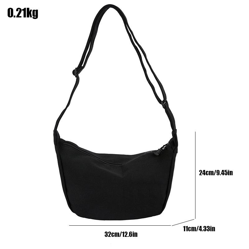 Canvas Crossbody Bag Large Capacity Hip-Hop Street Style For Both Men And Women