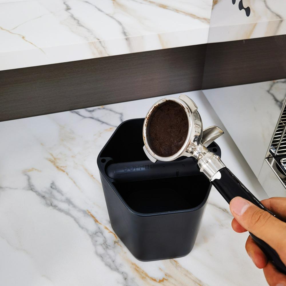 Nonslip Base Hexagonal Coffee Knock Box Large Capacity Coffee Grounds Bucket Bar