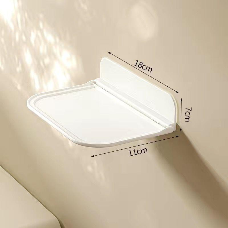 Foldable Storage Rack Wall-mounted Folding Board Bathroom Storage Clothes Toilet Storage Wall-mounted Punch-free Rack