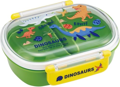 Skater Children's Bento Box, Fluffy Lunch Box, 1 Tier, 360ml, Made in Japan, Dishwasher Safe, Microwave Safe, Dinosaur Dinosaur 26 Boys QAF2BA-A