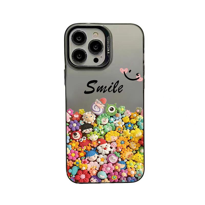 Sunflower Is Suitable for iPhone15promax/14/13 iPhone Case 12pm/16/11 New Colored Silver.