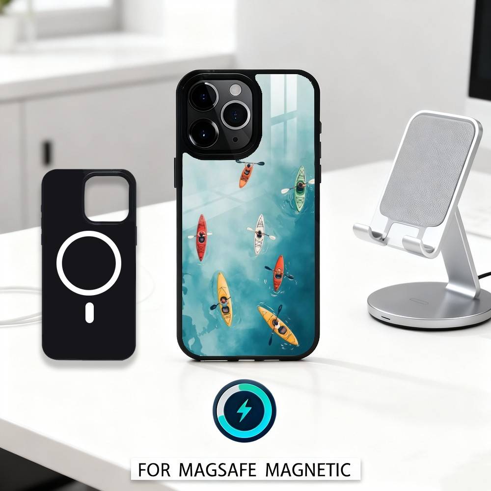 B-Boating K-Kayaking S-Sprot Phone Case For iPhone 17,16,15,14,13,12,Pro,Max For Magsafe Magnetic Wireless Charging