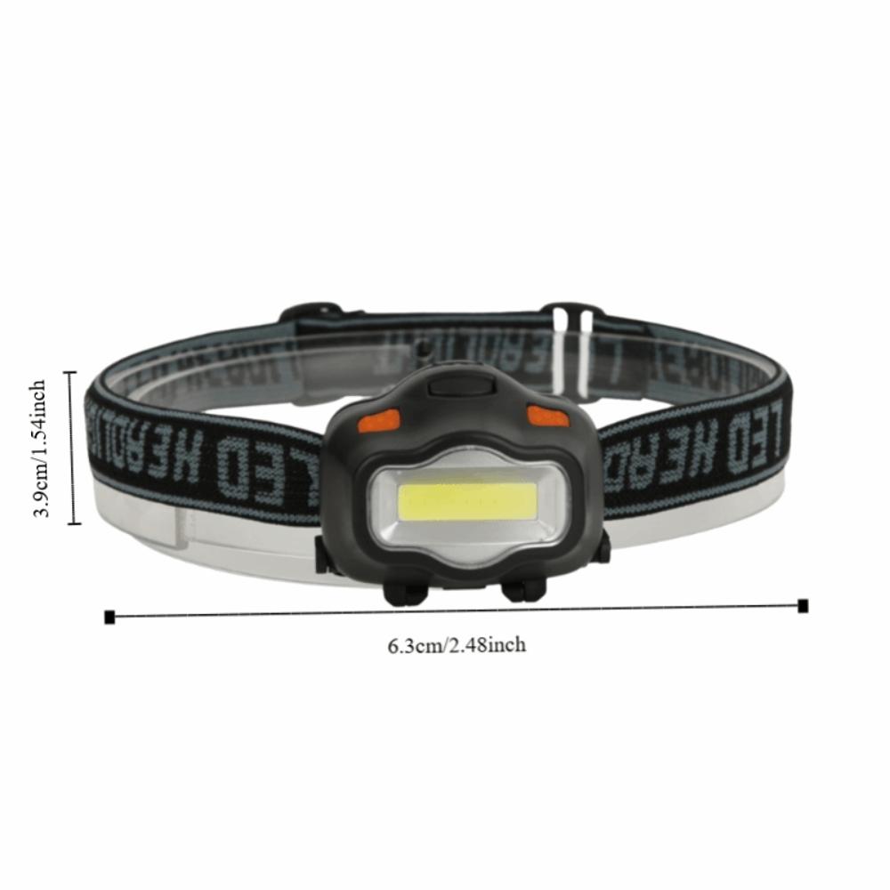 Durable ABS COB Headlight Mini Size Waterproof Head Lamp Adjustable Brightness LED Headlamp Camping