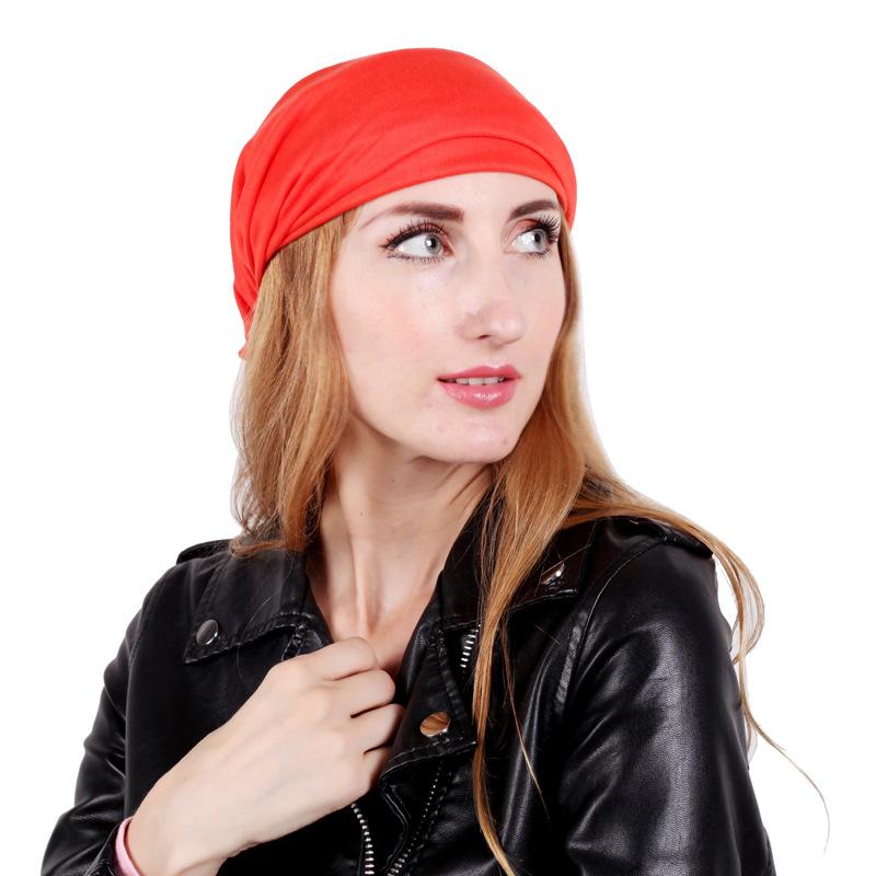 Head Neck Scarf For Women Ring Elasticity Circle Scarf Colorful Red Pink Headbands  New