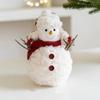 Plush Knit Christmas Snowman Figurine Doll Decoration Christmas Ornaments For Tabletop Holiday Atmosphere Decor