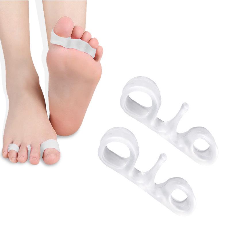 Silicone Two-Hole Toe Separator & Corrector for Hallux Valgus and Overlapping Toes