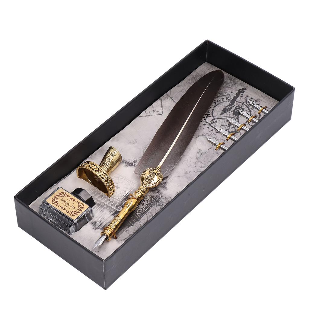 Feather Pen Fluent Comfortable Writing Vintage Elegance Exquisite Workmanship Quill Feather Pen for