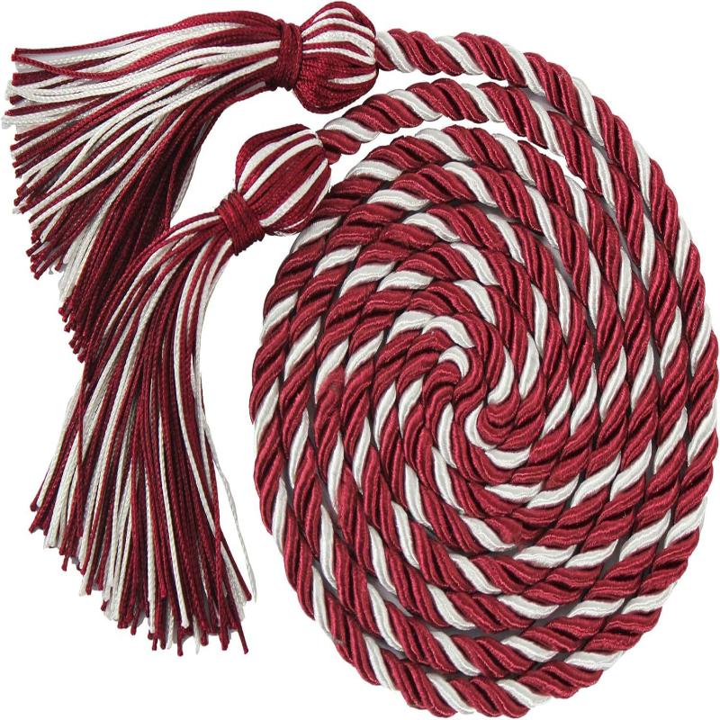 170CM Graduation Honor Cord Double Fringe Tassels Long Rope for Academic Ceremony Student Outfit Party Accessory