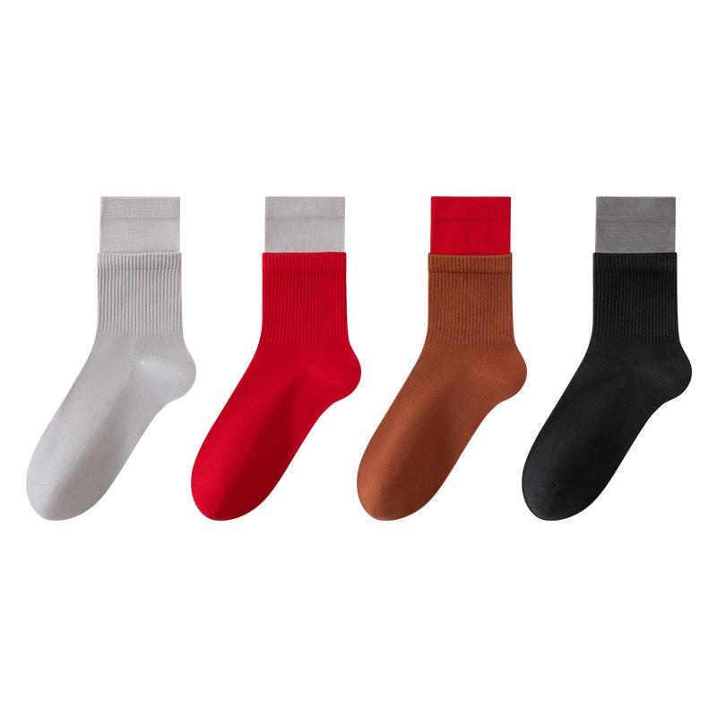 Calzini Tubolari Senza Cuciture da Donna Autunno Sport Tempo Libero Doppia Bocca Anti Pilling Batteriostatici Deodoranti